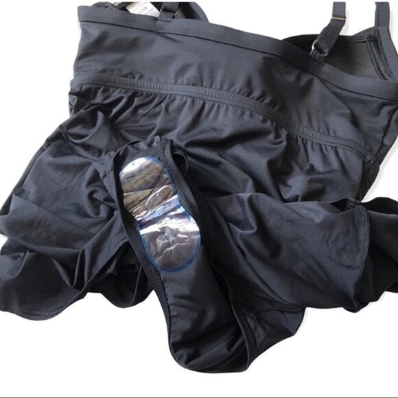 Coco Reef Black Tankini One Piece Swimsuit Swimdress 32D - Picture 12 of 12